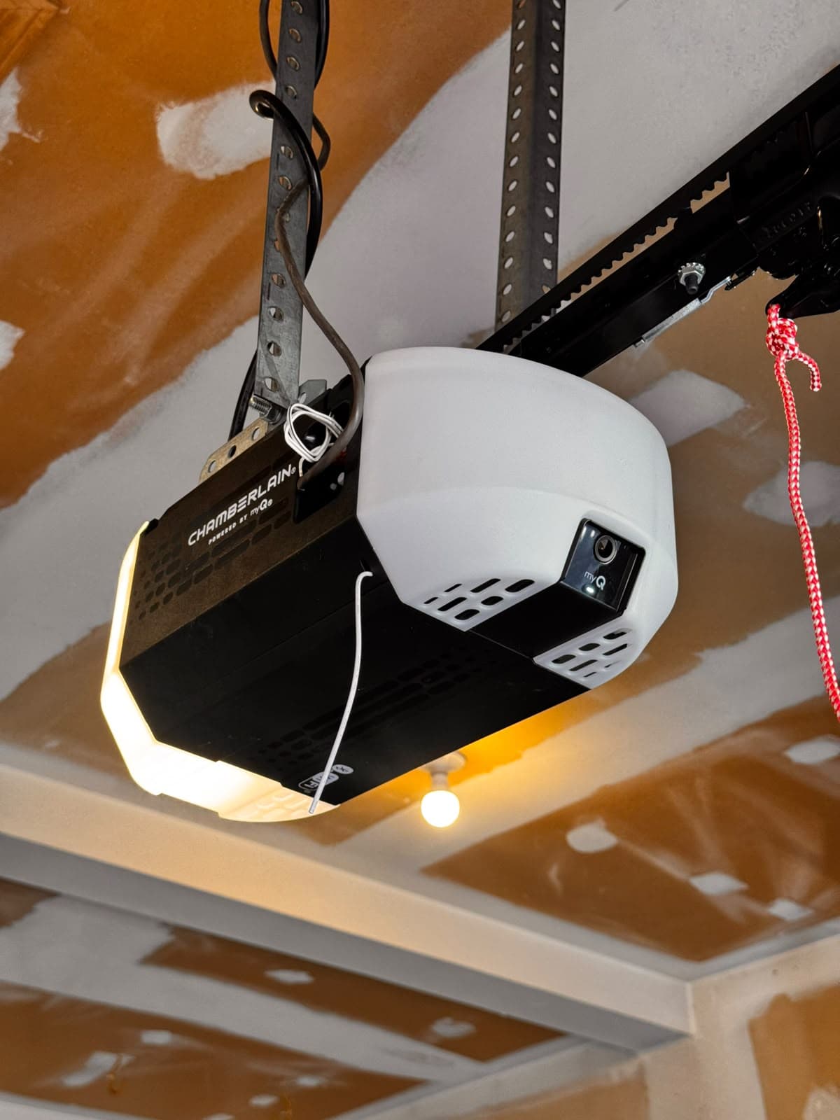 New garage door opener installed after replacement